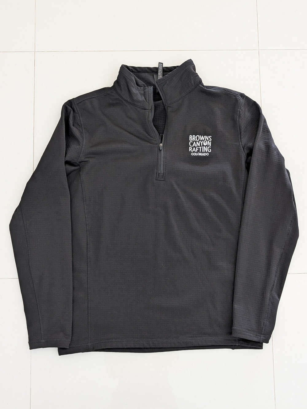 Landway Sweater Unisex M Black Quarter-Zip Fleece Lining Pullover Sport